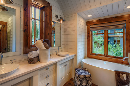 Master Bathroom design- Heslin Construction Martis Camp