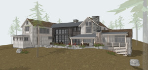 Heslin Construction House Plans Rendering, Martis Camp